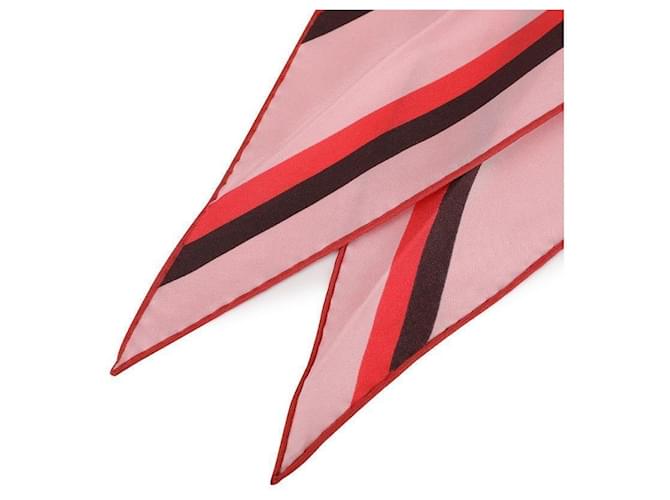Alexander Mcqueen Foulard di seta a righe Rosa - vista 7