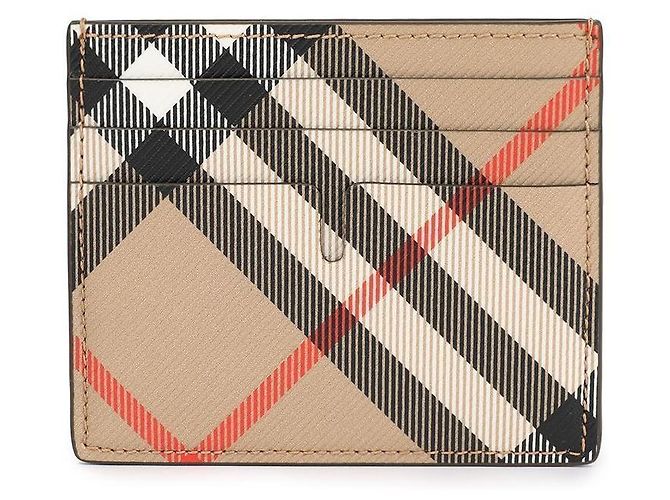 Burberry Universal Checked Card Case Brown - view 3