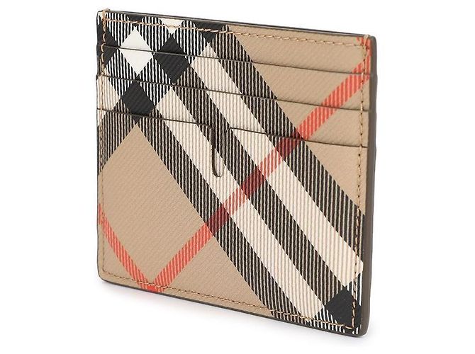 Burberry Universal Checked Card Case Brown - view 4
