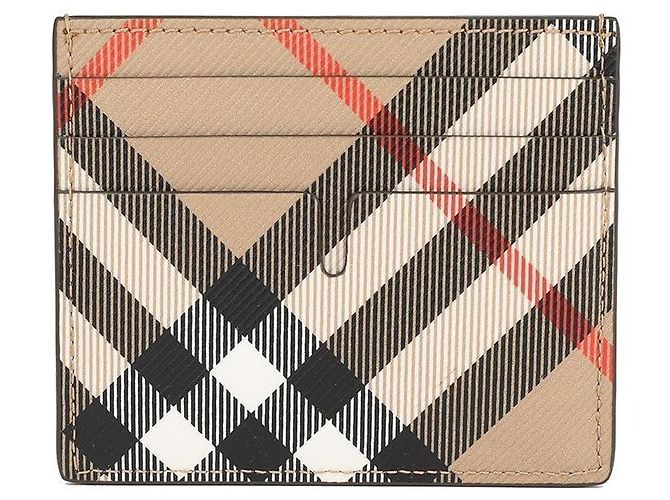 Burberry Universal Checked Card Case Brown - view 5