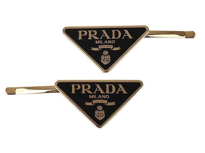 Prada Haarspange aus Metall Schwarz - Ansicht 3