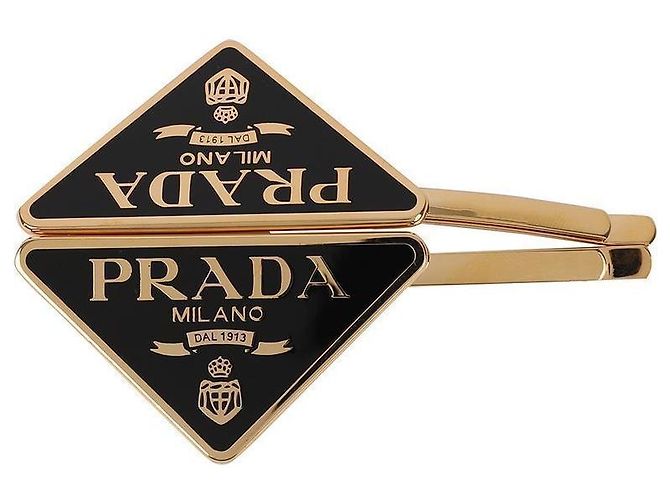 Prada Haarspange aus Metall Schwarz - Ansicht 6