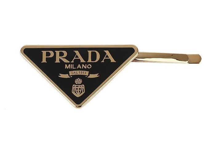 Prada Haarspange aus Metall Schwarz - Ansicht 7