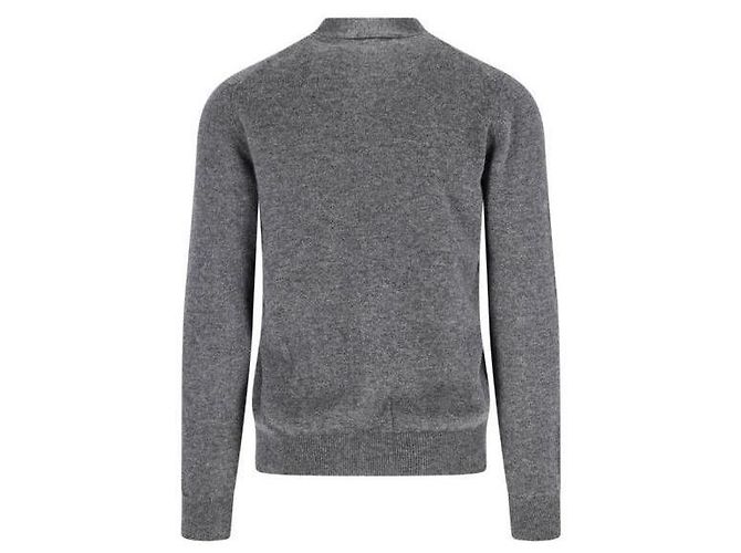 Comme Des Garcons Wollcardigan mit goldenem Herz-Patch AX Braun - Ansicht 5