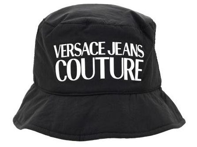 Versace Bucket Hat mit gesticktem Logo Schwarz - Ansicht 4