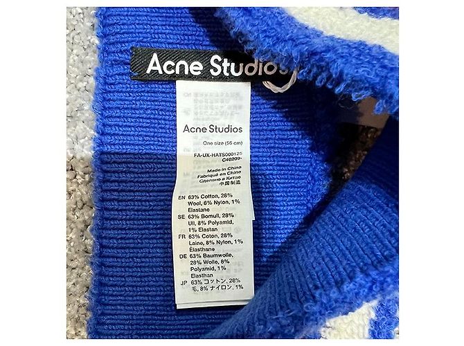 Fascia per capelli in spugna con logo Acne Small Face - vista 14
