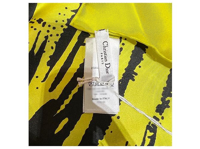 Dior Bufanda cuadrada de seda D-Jungle Pop Amarillo - vista 15