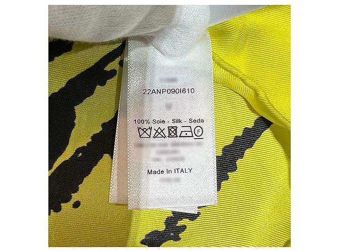 Dior Bufanda cuadrada de seda D-Jungle Pop Amarillo - vista 6