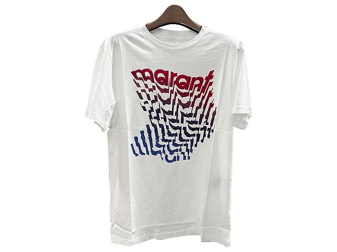Isabel Marant Weißes T-Shirt mit grafischem Logo Etoile ZEWEL - Ansicht 10