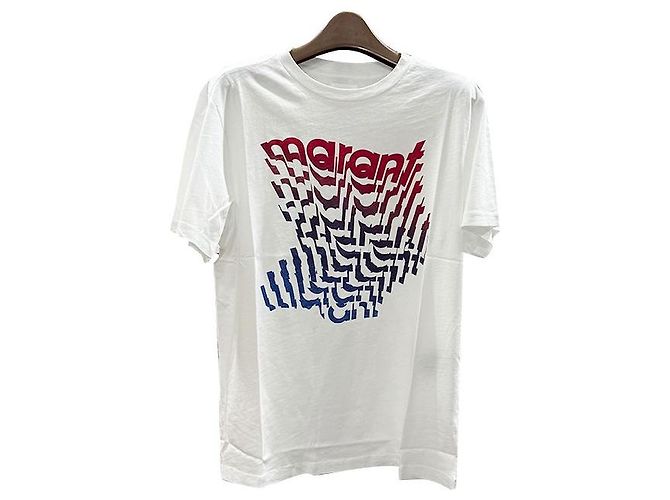 Isabel Marant Weißes T-Shirt mit grafischem Logo Etoile ZEWEL - Ansicht 2
