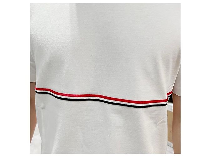 Thom Browne Three-Stripe Short Sleeve T-Shirt White - view 24