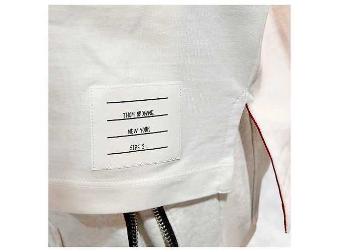 Thom Browne Three-Stripe Short Sleeve T-Shirt White - view 26
