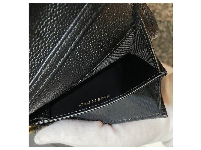 Chanel Cartera con solapa de cadena dorada Caviar Boy Negro - vista 16