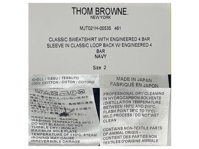 Thom Browne Klassische Sweatshirt Navy Diagonal Armband Tasche Blau - Ansicht 24