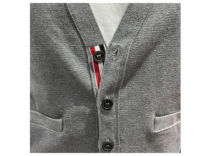 Thom Browne Milano Streifen Strickarmband Cardigan Braun - Ansicht 19
