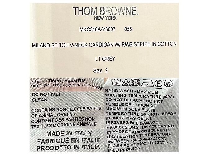 Thom Browne Milano Streifen Strickarmband Cardigan Braun - Ansicht 22