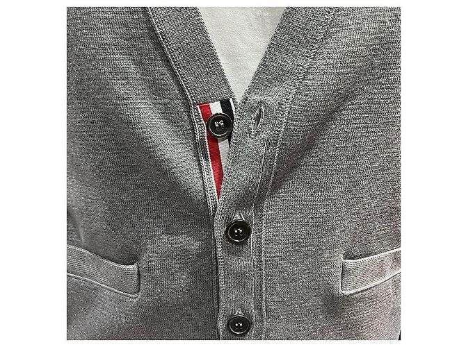 Thom Browne Milano Streifen Strickarmband Cardigan Braun - Ansicht 7