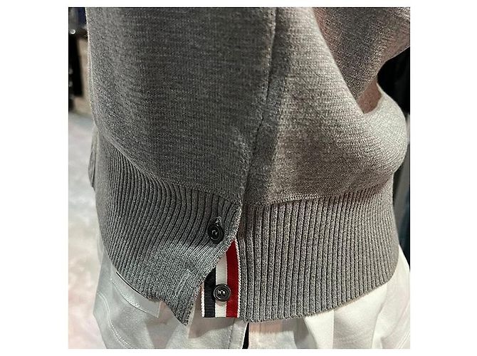 Thom Browne Milano Streifen Strickarmband Cardigan Braun - Ansicht 8