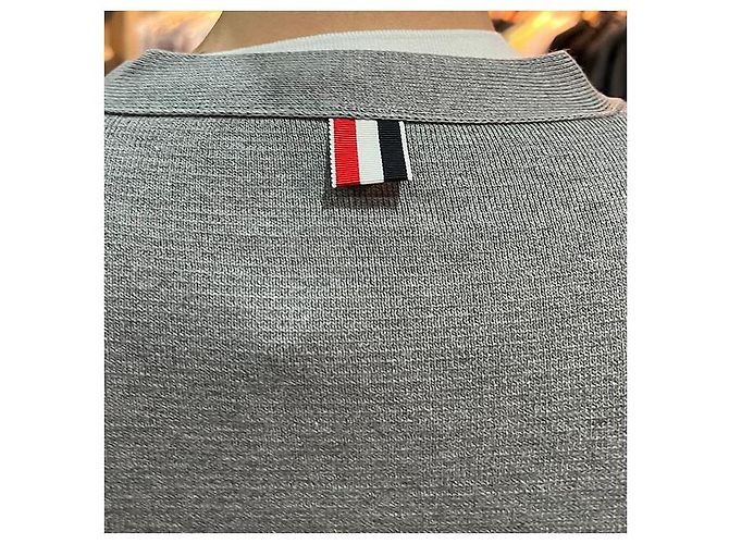 Thom Browne Milano Streifen Strickarmband Cardigan Braun - Ansicht 9