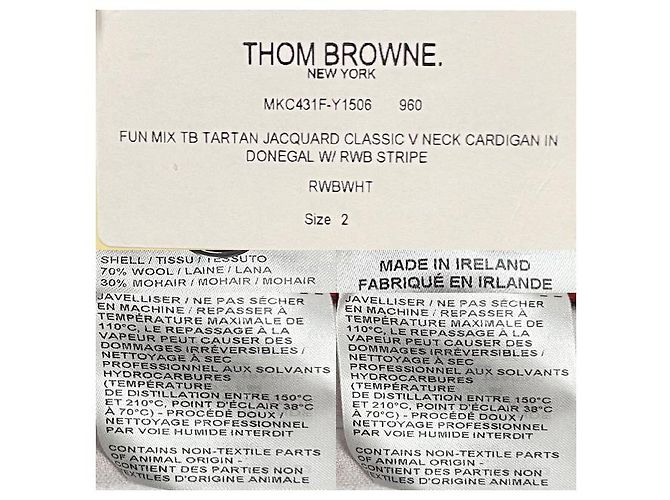 Thom Browne Donagole Karo-Streifen Cardigan Rot - Ansicht 21
