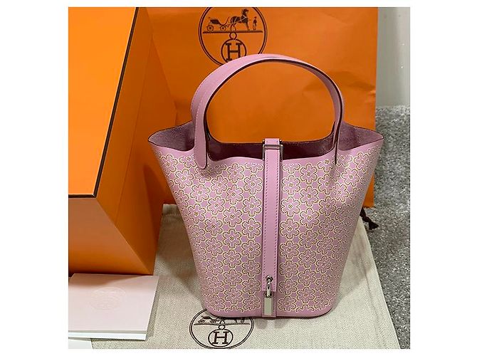Hermès Bolso Hermes PICOTIN Lock Lucky Daisy Print Swift U-stamp Multicolor - vista 15