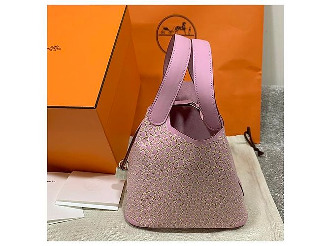 Hermès Bolso Hermes PICOTIN Lock Lucky Daisy Print Swift U-stamp Multicolor - vista 16