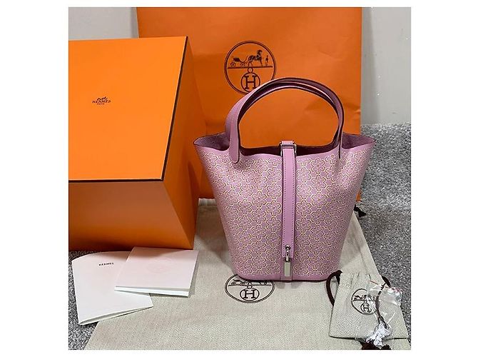 Hermès Bolso Hermes PICOTIN Lock Lucky Daisy Print Swift U-stamp Multicolor - vista 2