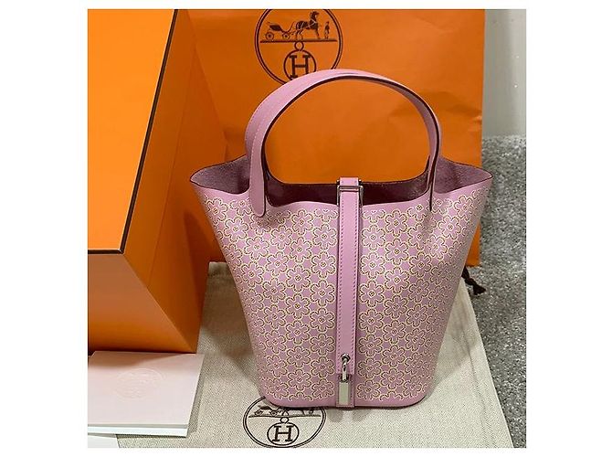 Hermès Bolso Hermes PICOTIN Lock Lucky Daisy Print Swift U-stamp Multicolor - vista 3