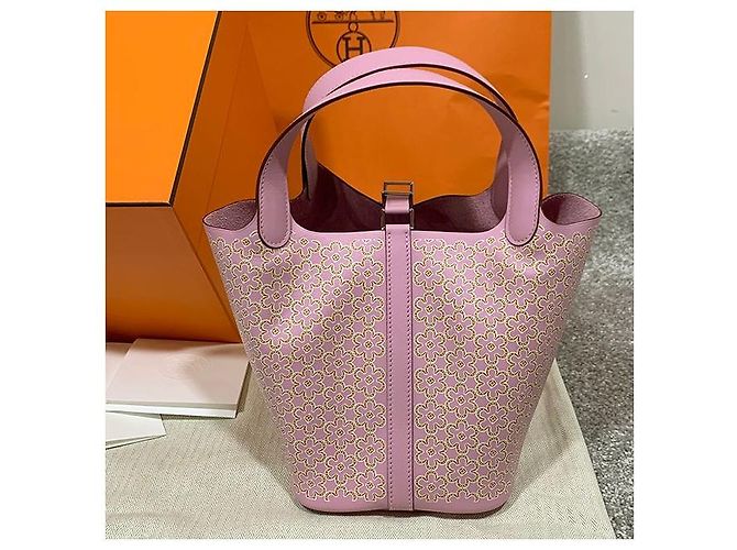 Hermès Bolso Hermes PICOTIN Lock Lucky Daisy Print Swift U-stamp Multicolor - vista 5