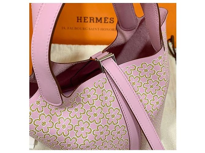 Hermès Bolso Hermes PICOTIN Lock Lucky Daisy Print Swift U-stamp Multicolor - vista 7