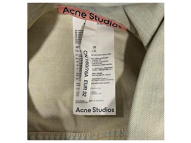 Acne Morris Cropped Oversized Denimjacke Hellgelb Blau BWL - Ansicht 14
