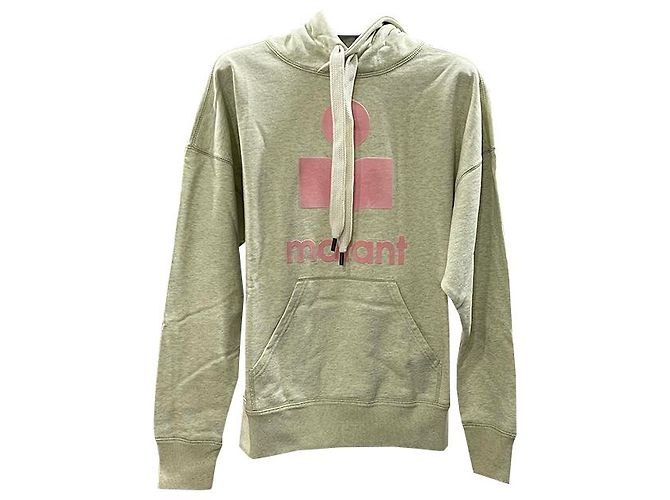 Isabel Marant Oversized Hoodie mit Etual Mansel Logo Hellgelb Puder LYPO - Ansicht 10