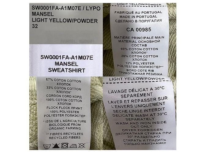 Isabel Marant Oversized Hoodie mit Etual Mansel Logo Hellgelb Puder LYPO - Ansicht 4