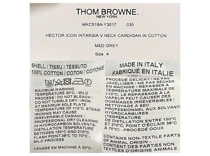 Thom Browne Hector Cardigan Mittelgrau Braun - Ansicht 10