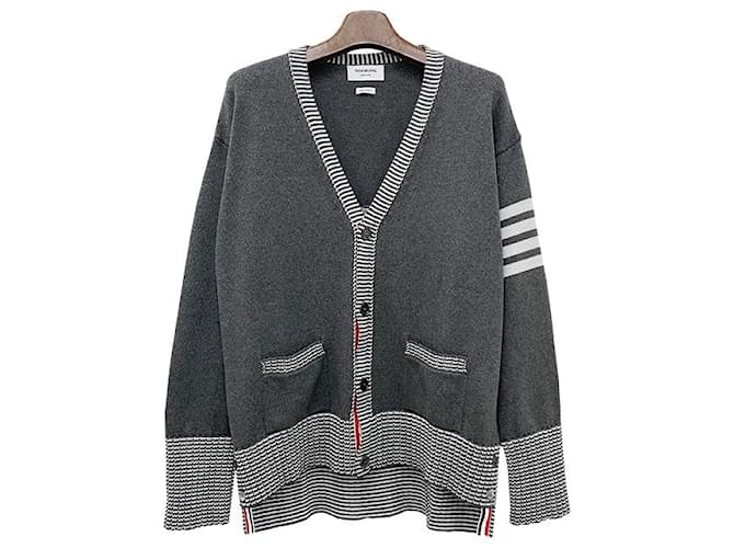 Thom Browne Hector Cardigan Mittelgrau Braun - Ansicht 14