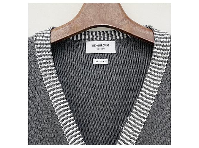 Thom Browne Hector Cardigan Mittelgrau Braun - Ansicht 16