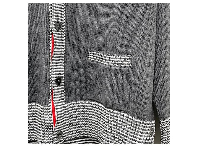 Thom Browne Hector Cardigan Mittelgrau Braun - Ansicht 18