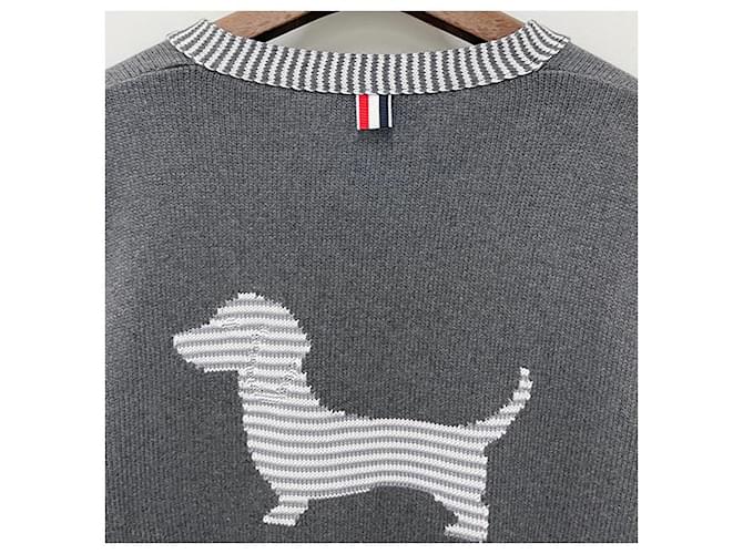 Thom Browne Hector Cardigan Mittelgrau Braun - Ansicht 20