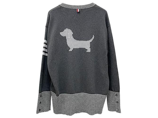 Thom Browne Hector Cardigan Mittelgrau Braun - Ansicht 3
