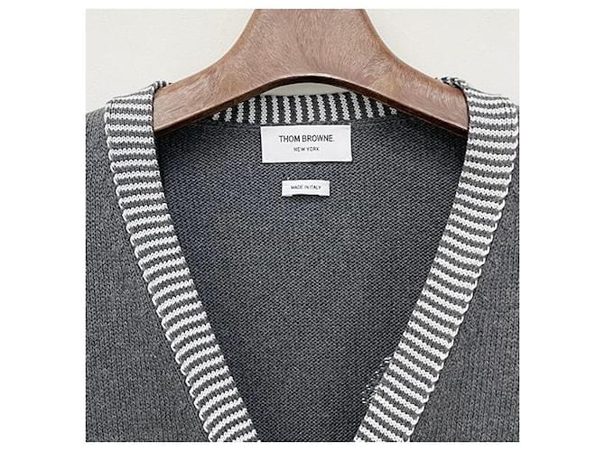 Thom Browne Hector Cardigan Mittelgrau Braun - Ansicht 4