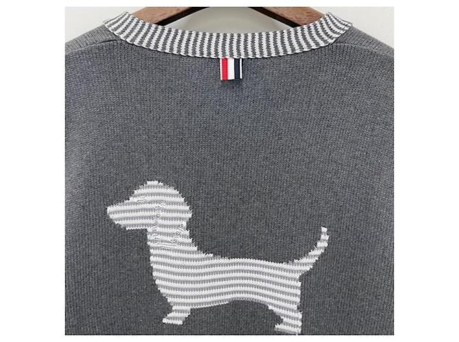 Thom Browne Hector Cardigan Mittelgrau Braun - Ansicht 8