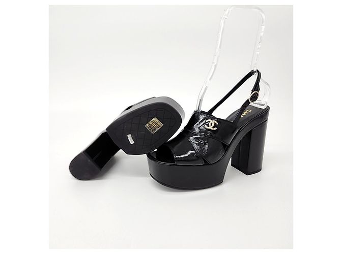 2.55 Sandali aperti Chanel Nero - vista 4