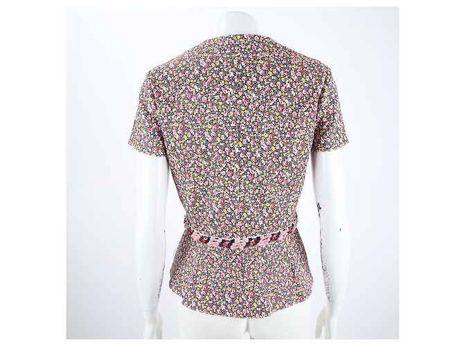 Chanel Top de Cuero de Manga Corta - vista 3