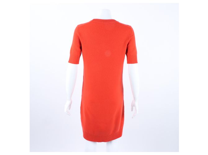 Abito a maniche corte in cashmere Hermès Arancione - vista 3