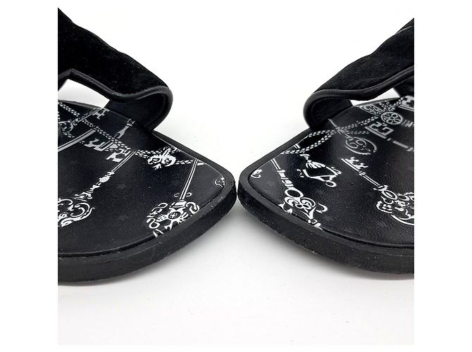 Pantofole in Velluto Oran di Hermès Nero - vista 2
