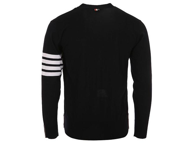 Thom Browne Cardigan classico asimmetrico in lana merino - vista 6