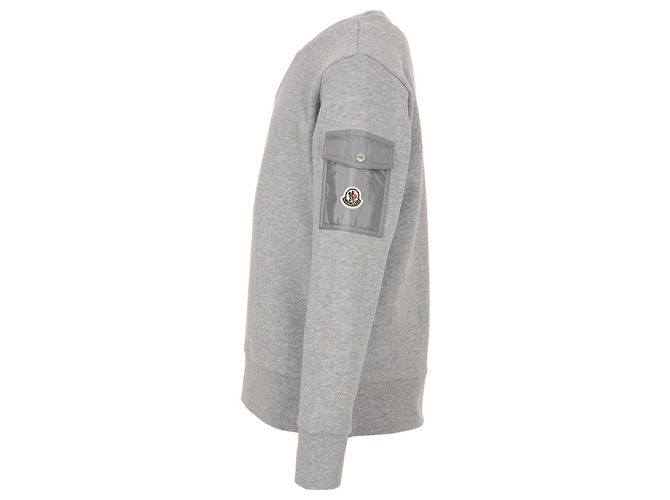 Sweatshirt mit Logo auf der Armtasche Moncler Kids Braun - Ansicht 4