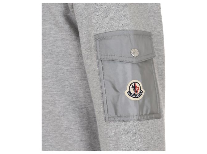 Sweatshirt mit Logo auf der Armtasche Moncler Kids Braun - Ansicht 9