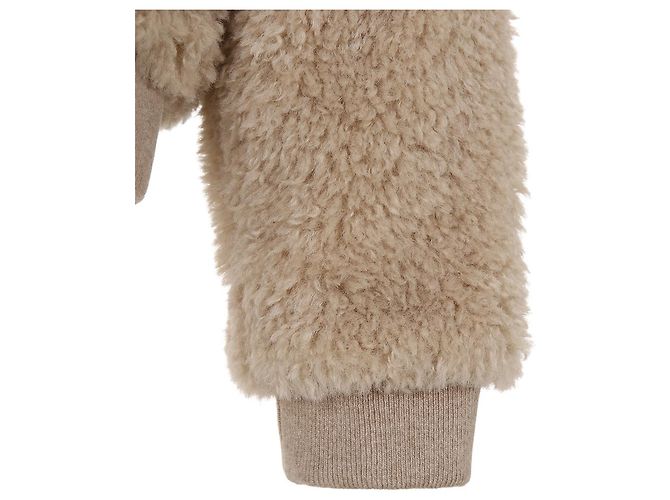 Chaqueta con capucha Teddy con cremallera Moncler Kids Castaño - vista 10