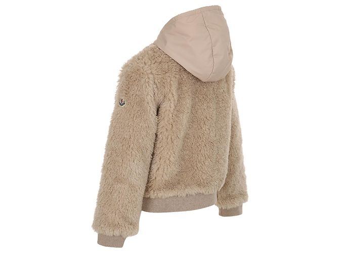 Chaqueta con capucha Teddy con cremallera Moncler Kids Castaño - vista 5